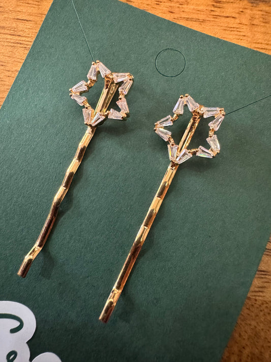 Starry Wand Crystal Hairpins