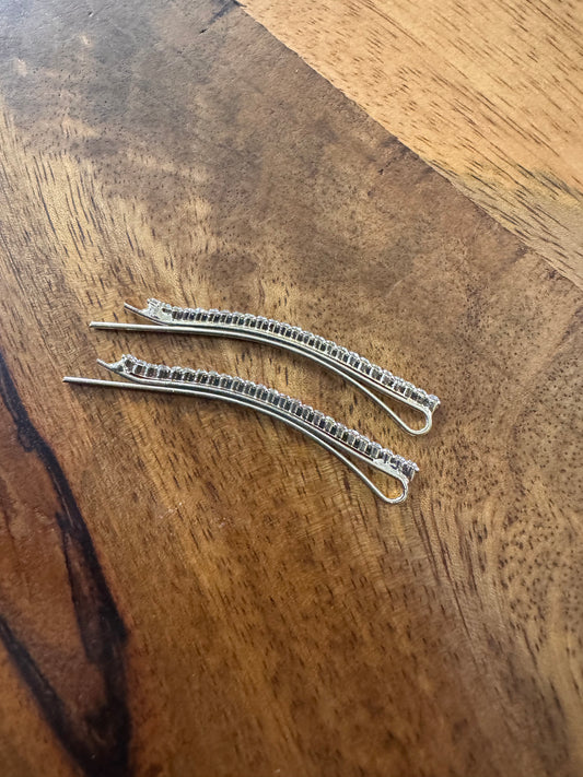 Classic Crystal Bar Hairpins