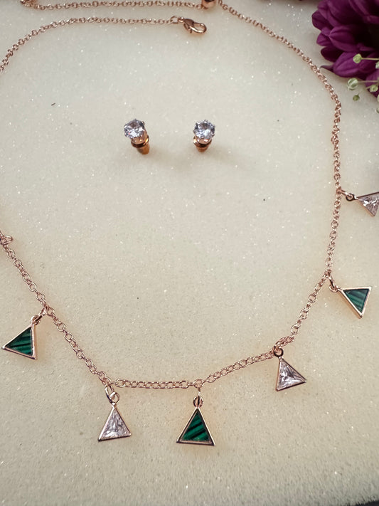 Emerald Apex Necklace
Erica Jewelry India Dainty Everyday Minimal Gold Silver Jewelry