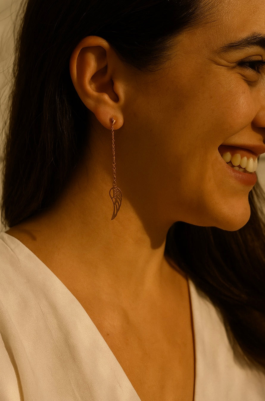 Angel Wings Drop Earrings