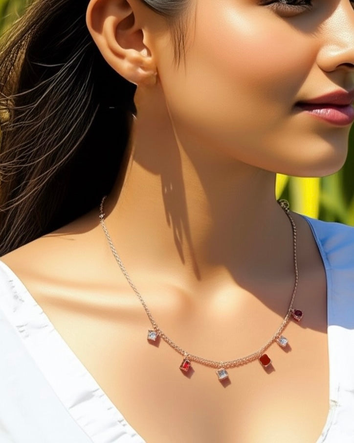 Scarlet Sparkle Necklace Set