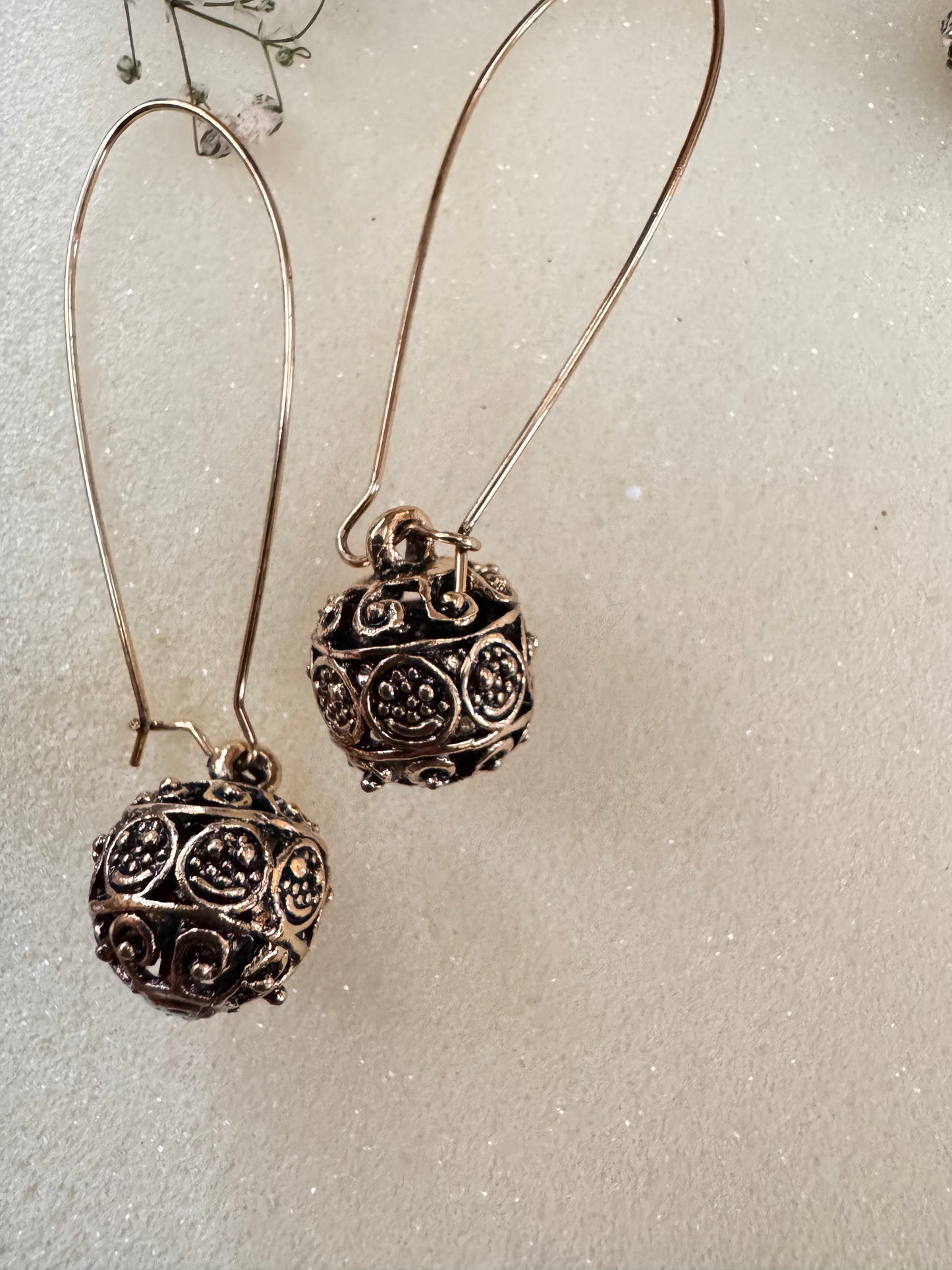 Sanaa Antique Carved Danglers