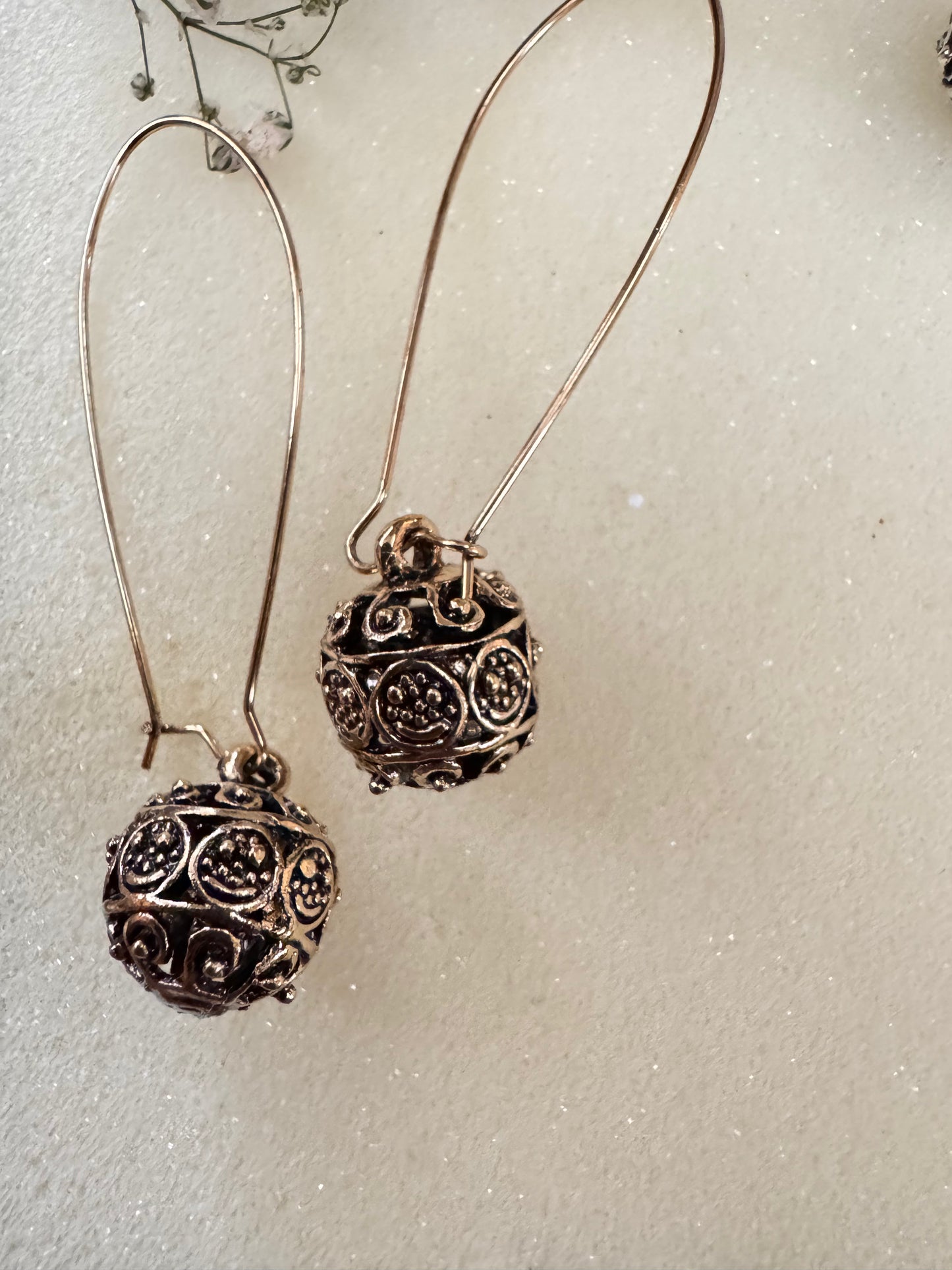 Sanaa Antique Carved Danglers