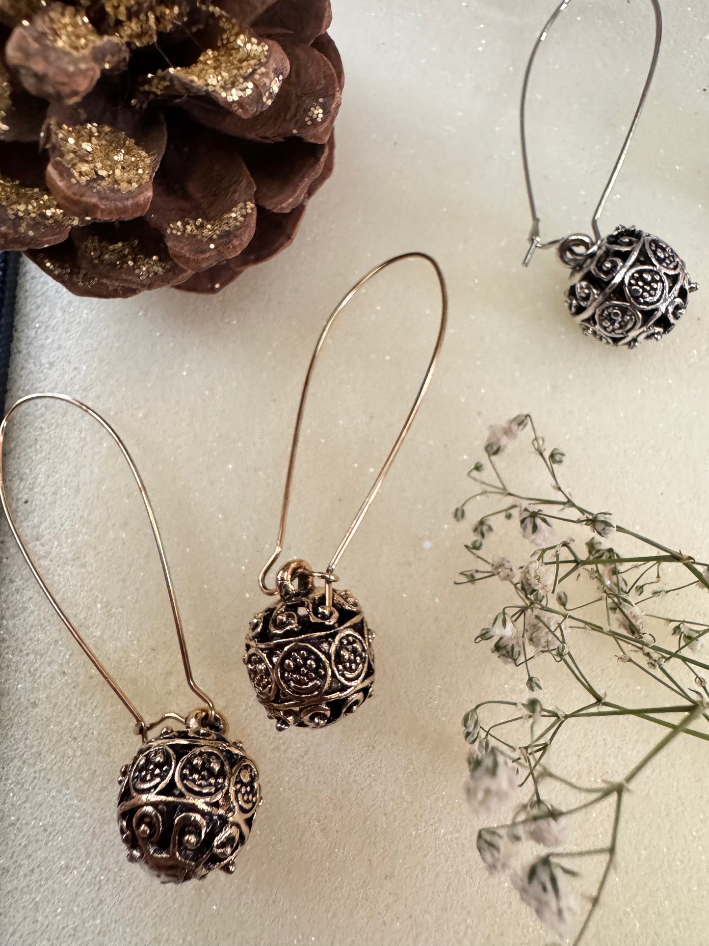 Sanaa Antique Carved Danglers