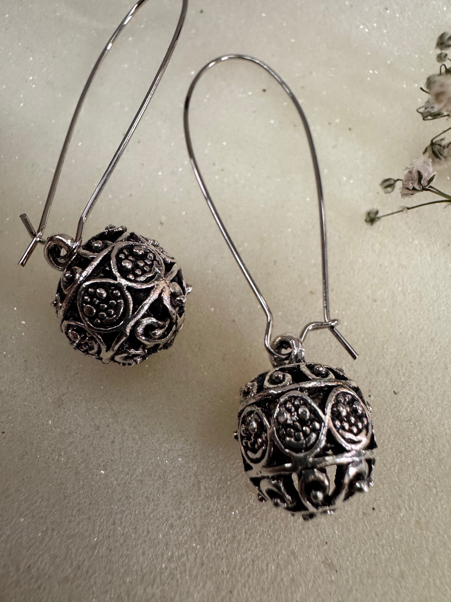 Sanaa Antique Carved Danglers