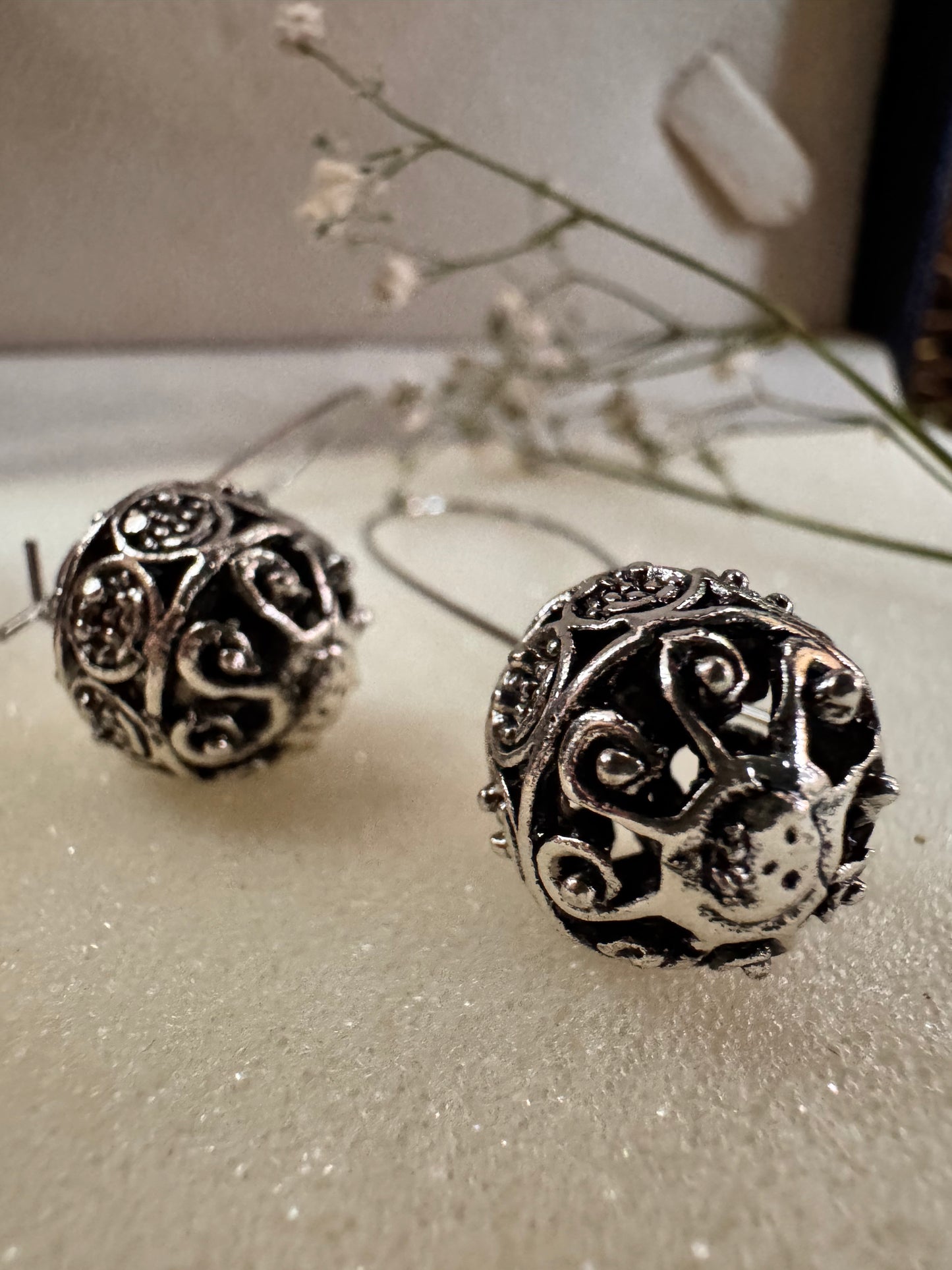 Sanaa Antique Carved Danglers