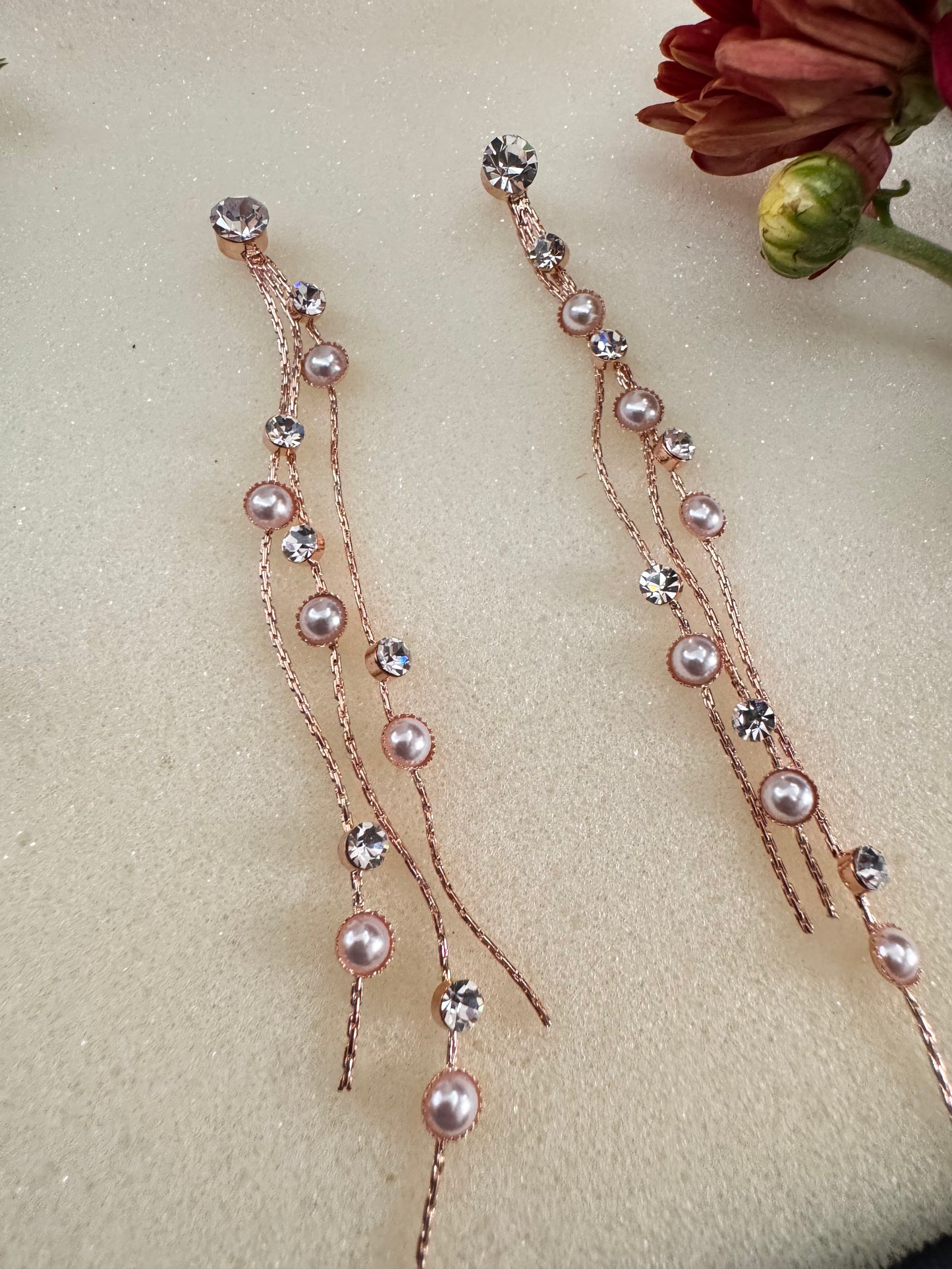 Moonlit Drizzle Tassel Earrings