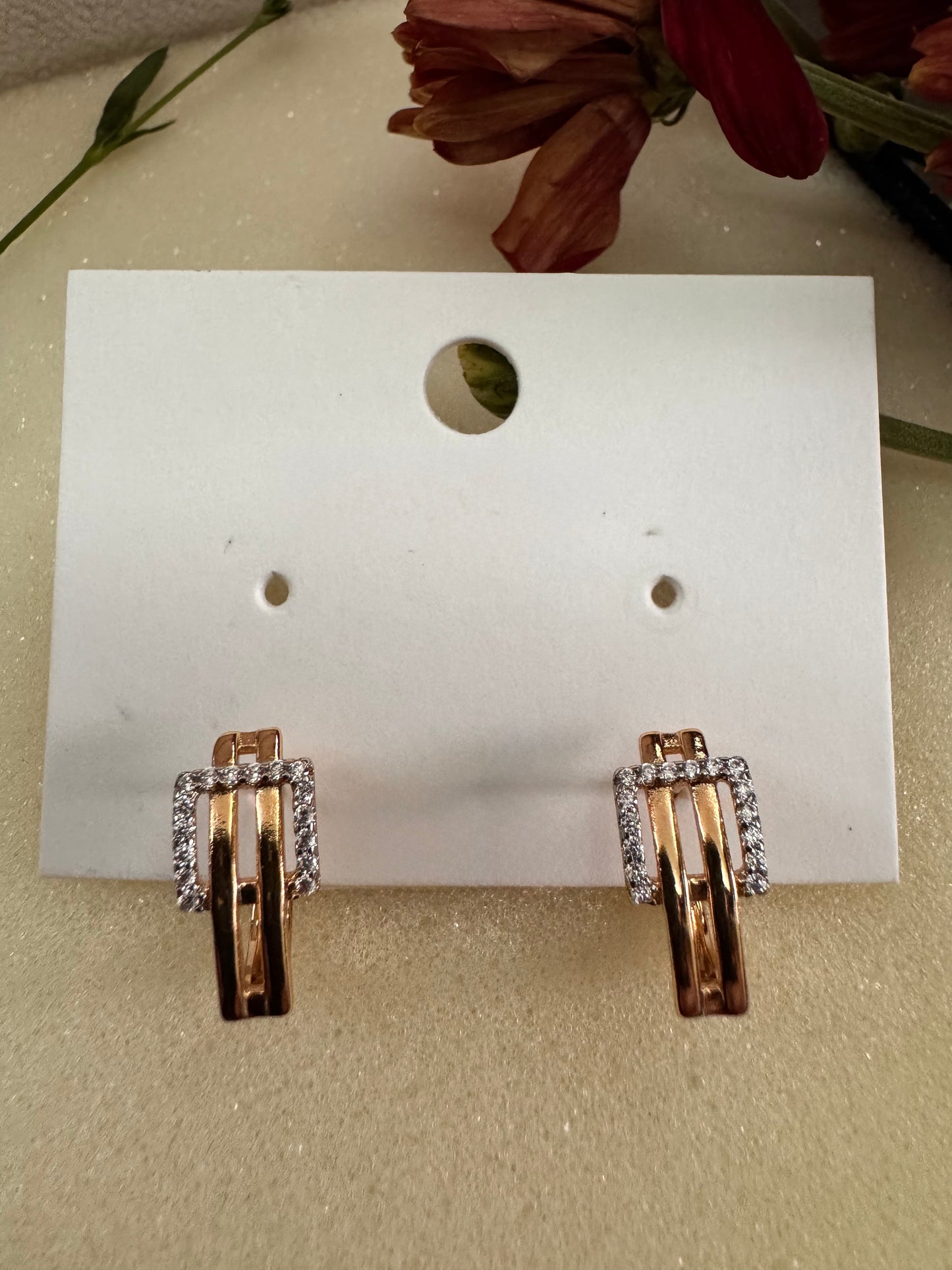 Gilded Buckle Earrings