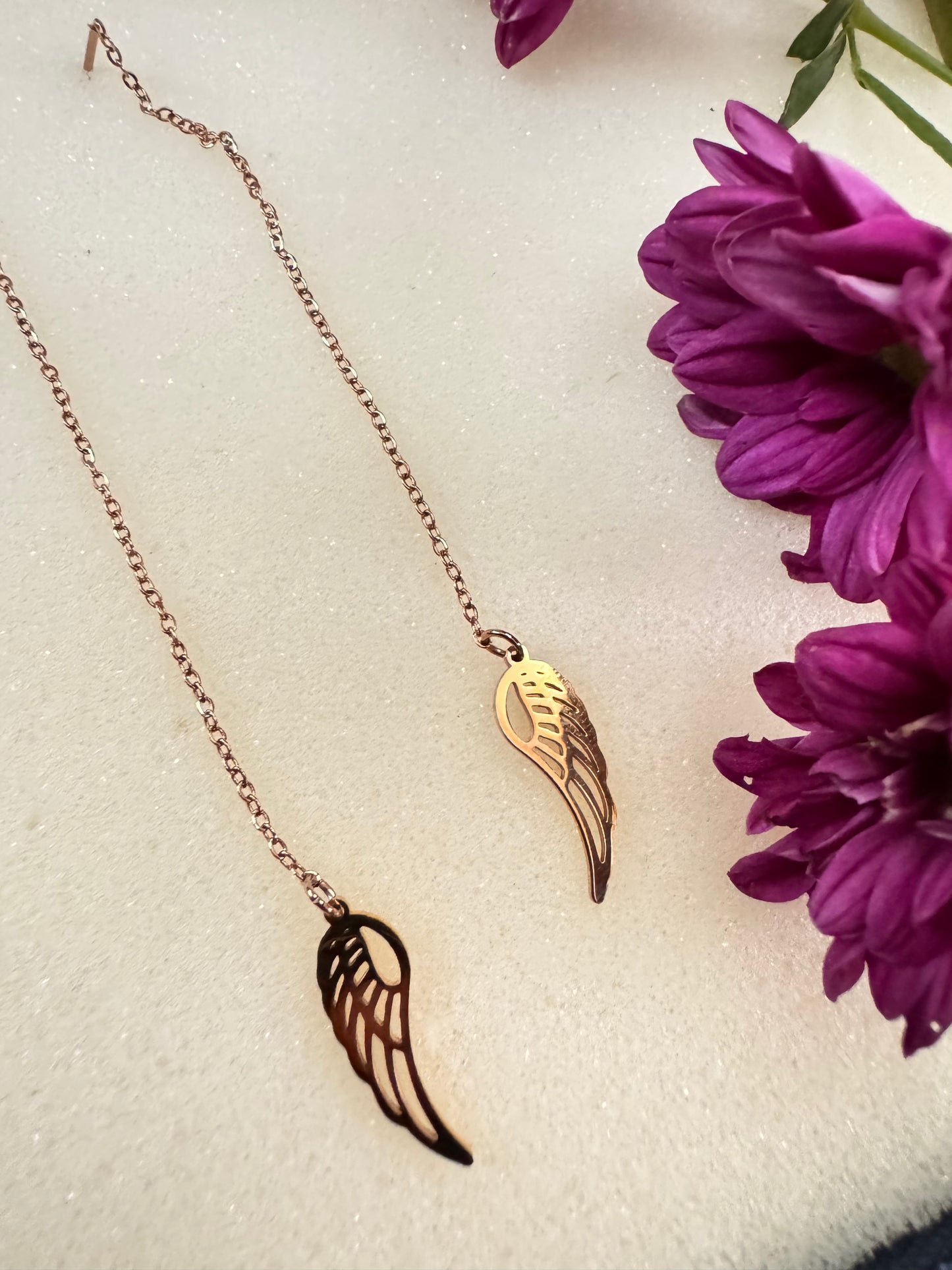 Angel Wings Drop Earrings