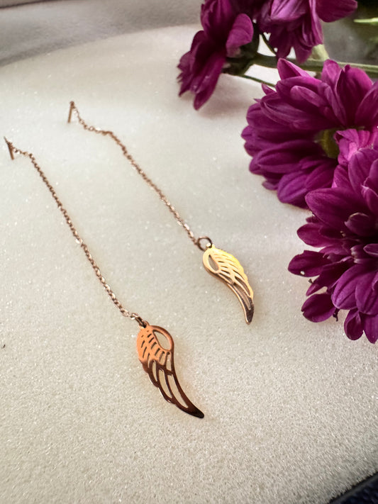 Angel Wings Drop Earrings