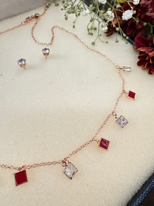 Scarlet Sparkle Necklace Set