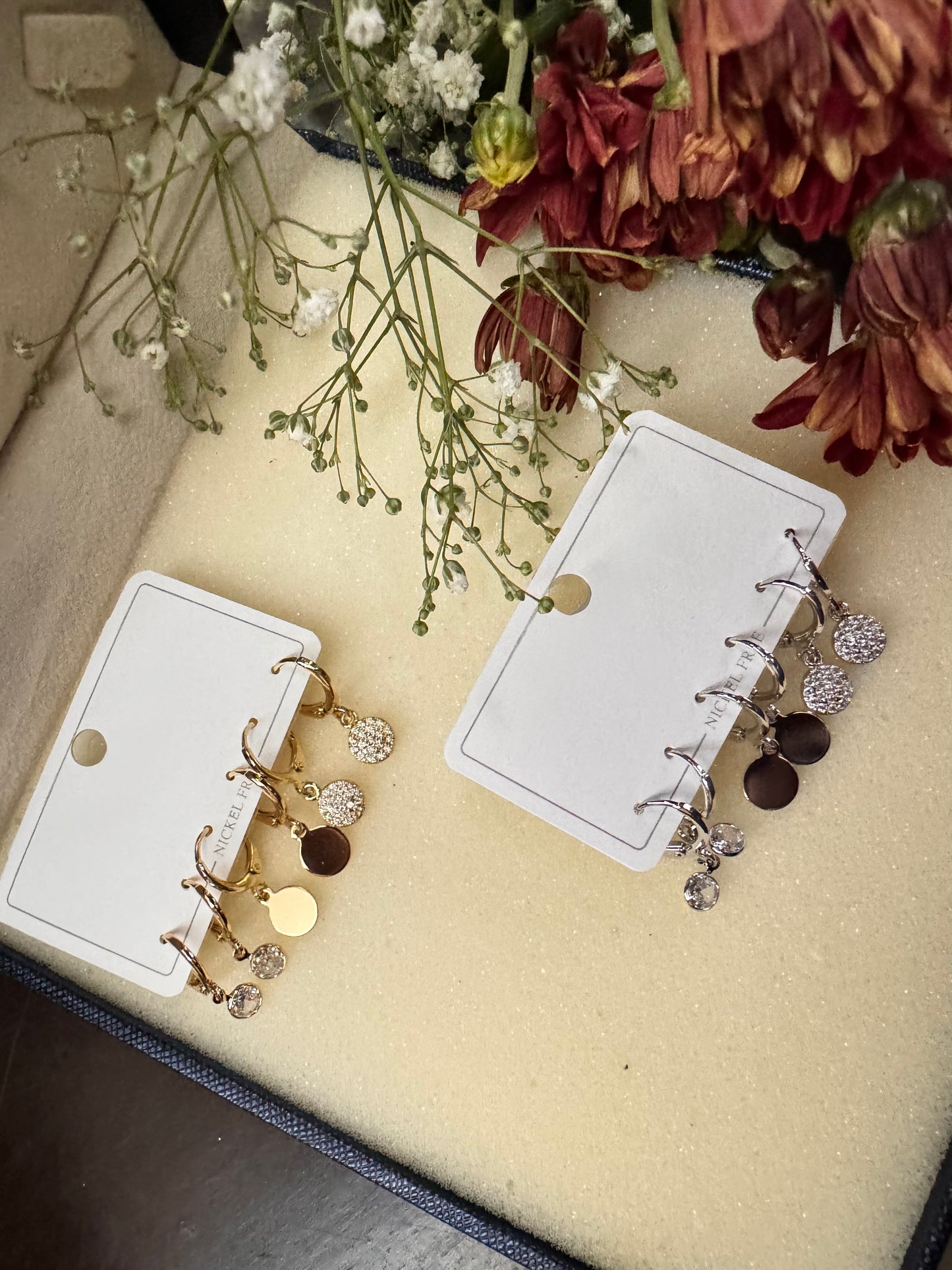Radiant Drop Trio Earrings