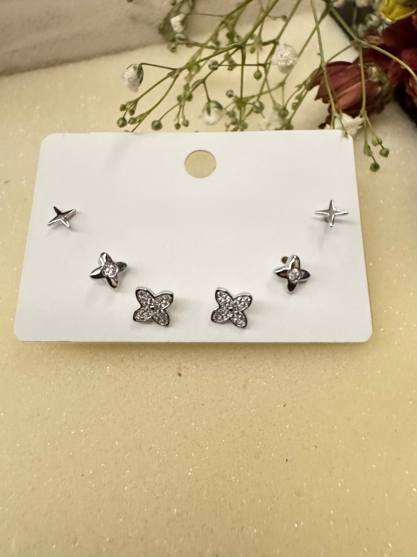 Korean Petal Stud Earrings