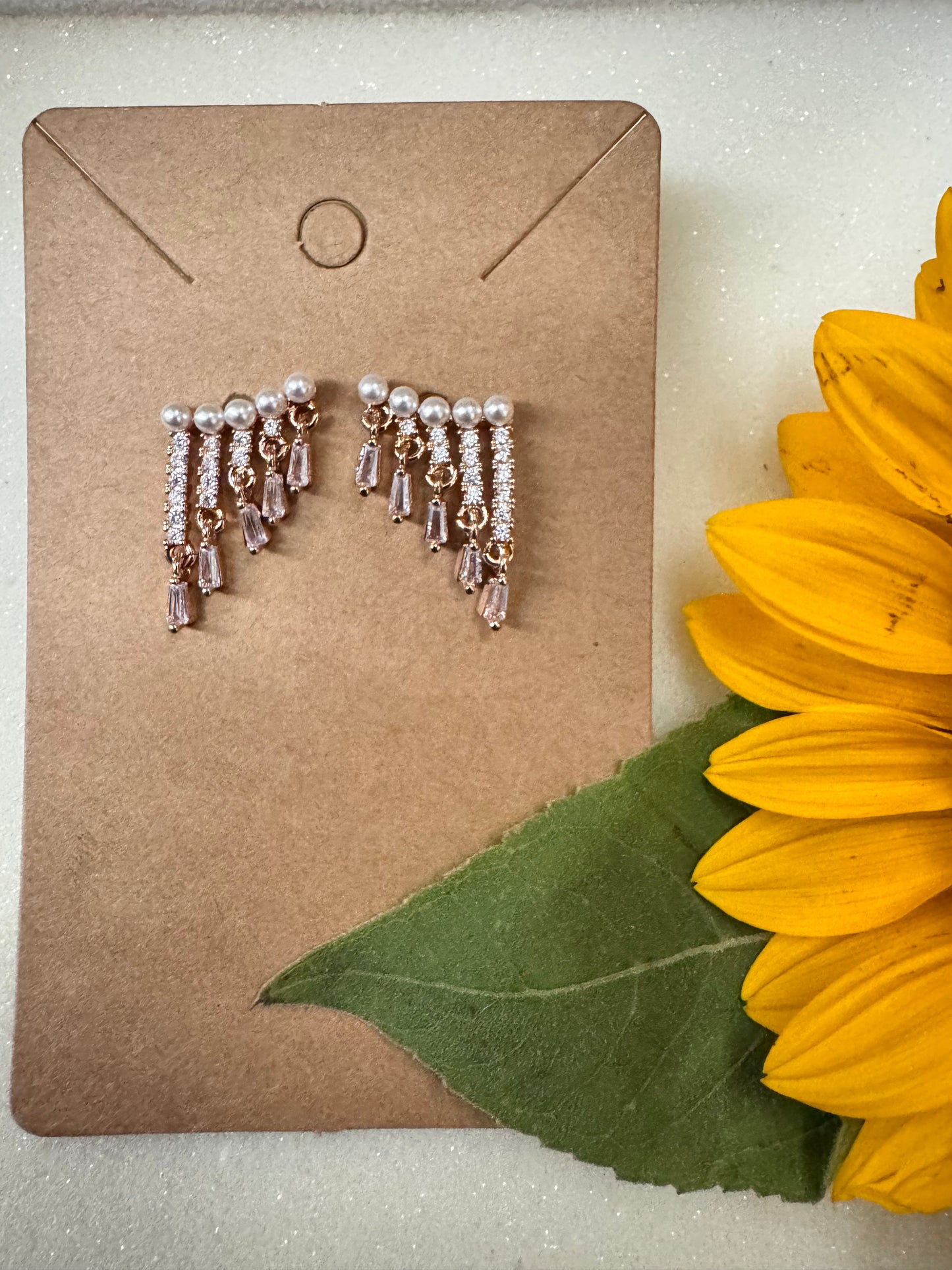Pearl Drizzle Tassel Danglers