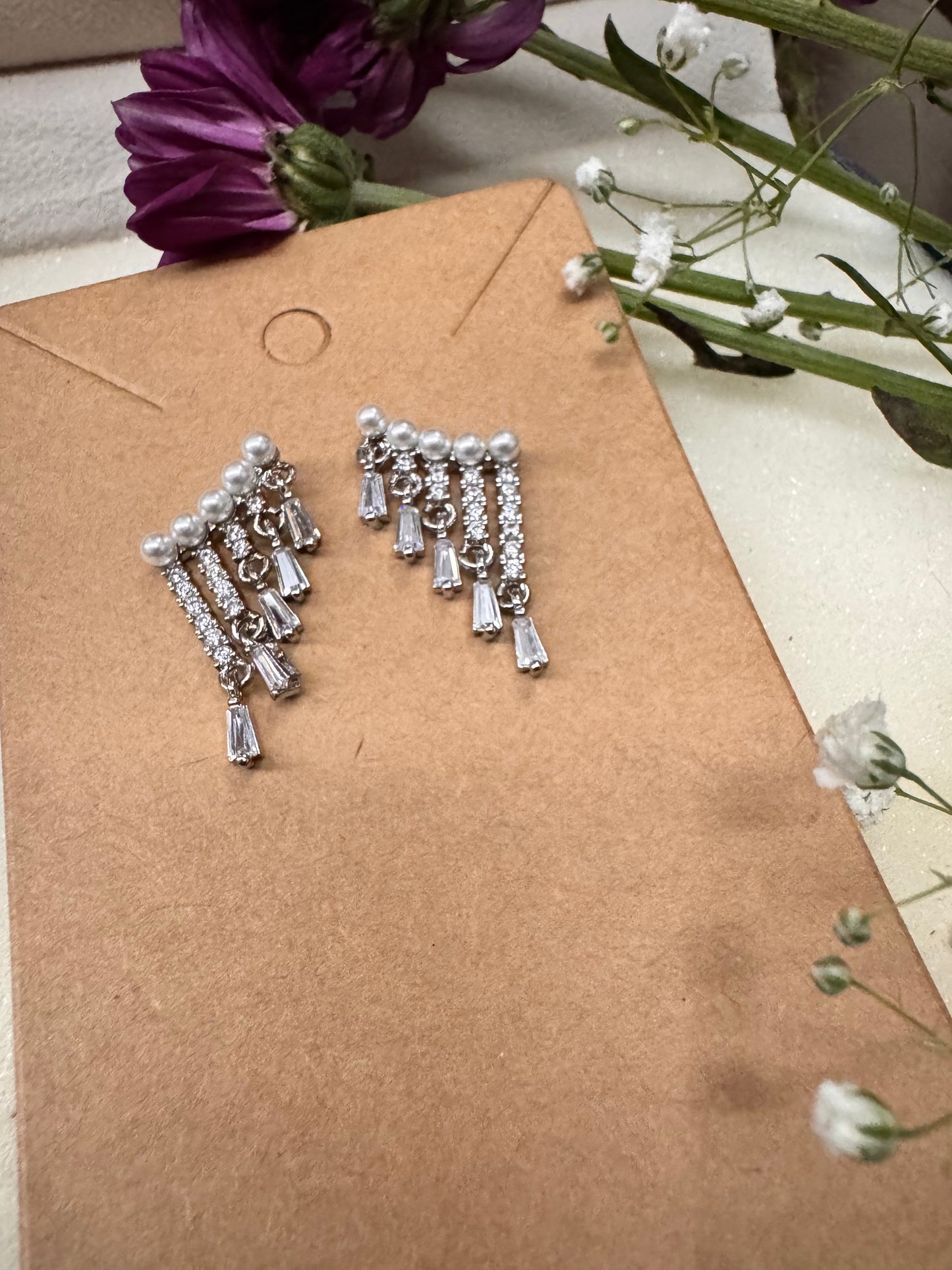 Pearl Drizzle Tassel Danglers