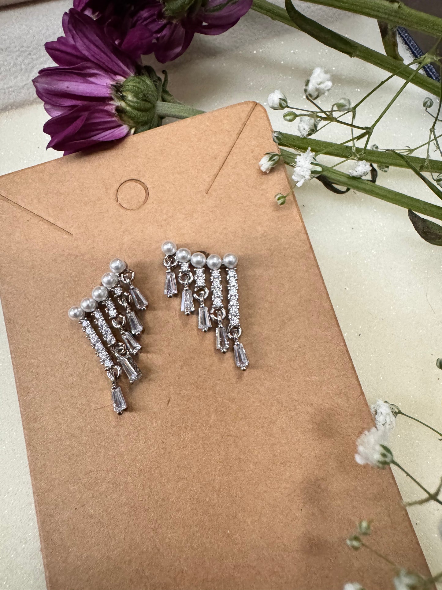 Pearl Drizzle Tassel Danglers