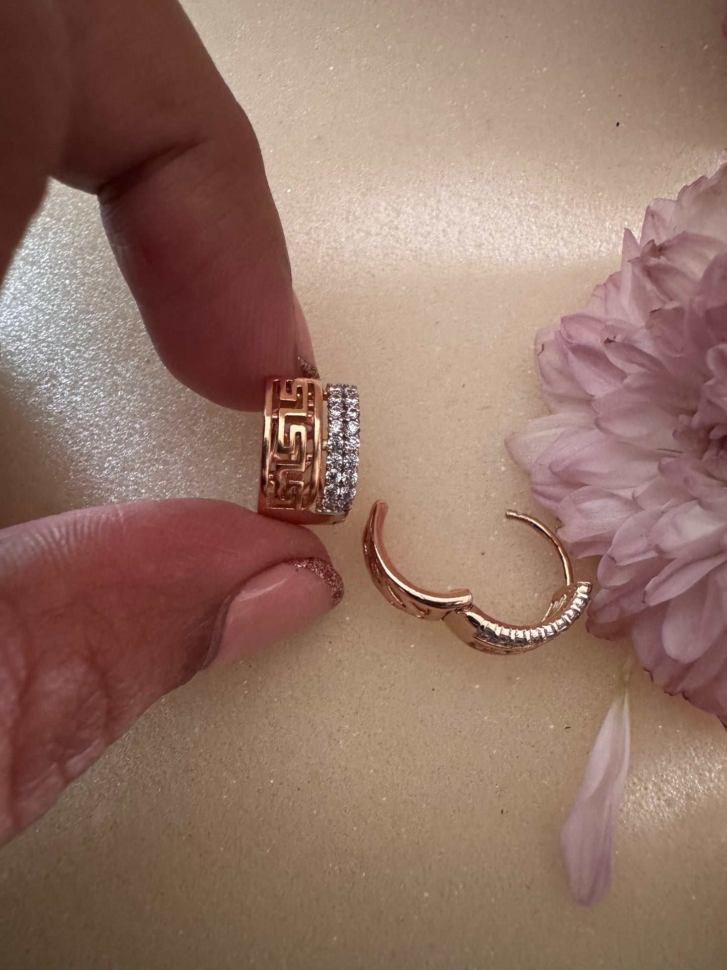 Athena Luxe Huggie Hoops