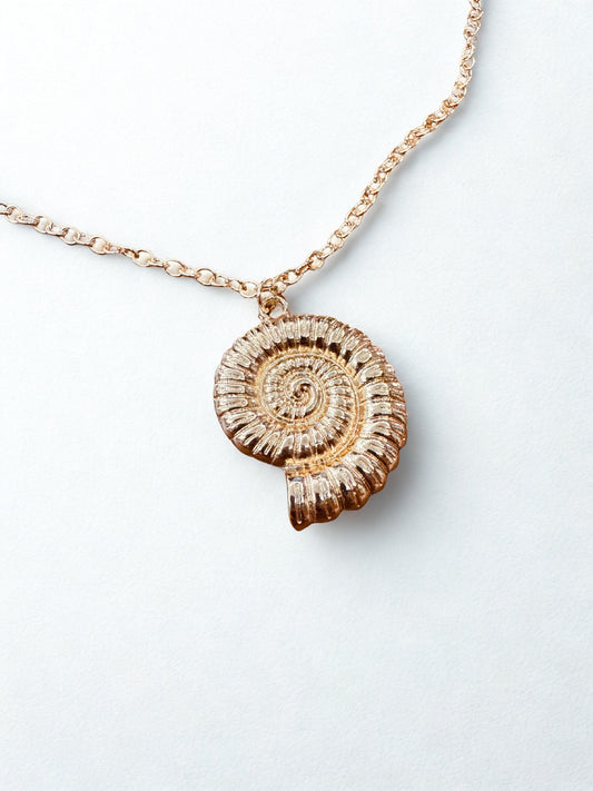 Nautilus Shell Pendant Necklace Elegant, dainty and minimal jewelry perfect for everyday wear. Handcrafted gold and silver jewelry from Erica Jewelry India collection.