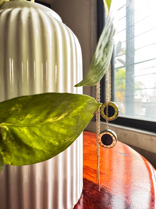 Roman Numeral Drop Earrings