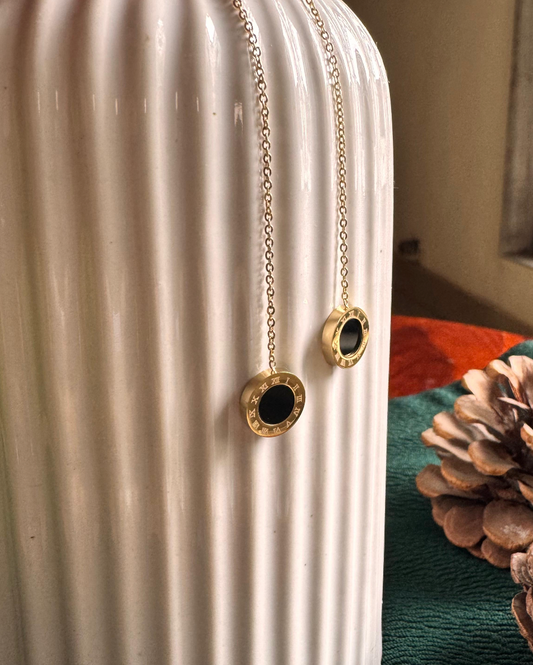 Roman Numeral Drop Earrings