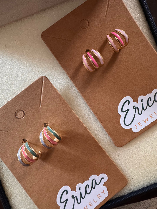 Candy Swirl Hoops