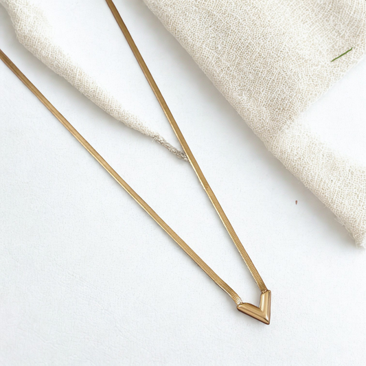 Golden Chevron Necklace