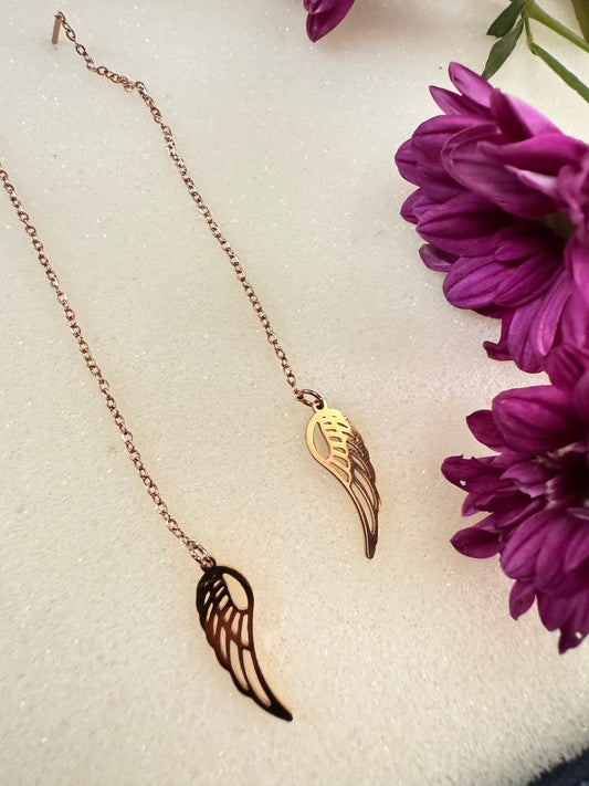 Angel Wings Drop Earrings