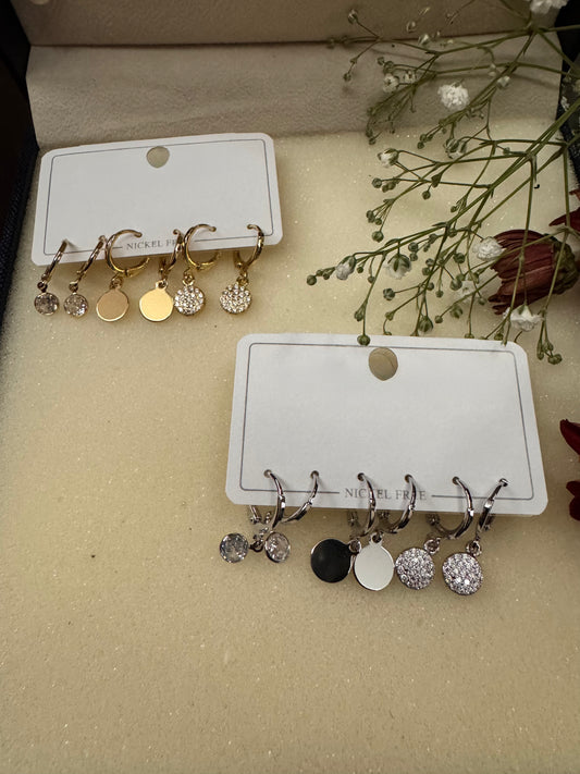 Radiant Drop Trio Earrings