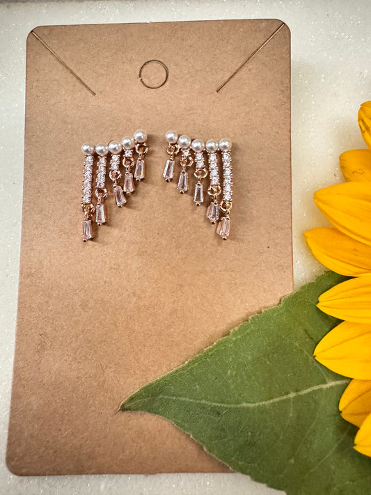 Pearl Drizzle Tassel Danglers