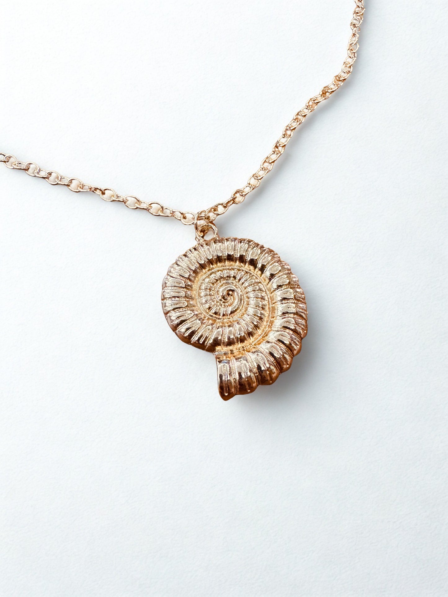 Nautilus Shell Pendant Necklace Elegant, dainty and minimal jewelry perfect for everyday wear. Handcrafted gold and silver jewelry from Erica Jewelry India collection.
