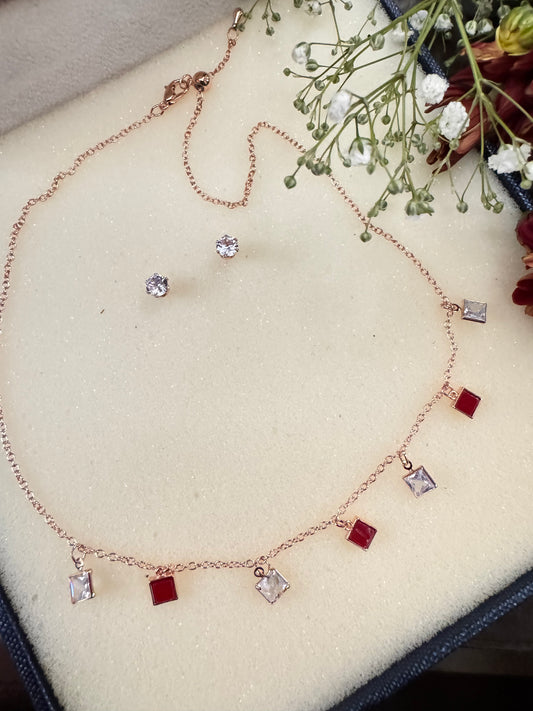 Scarlet Sparkle Necklace Set
