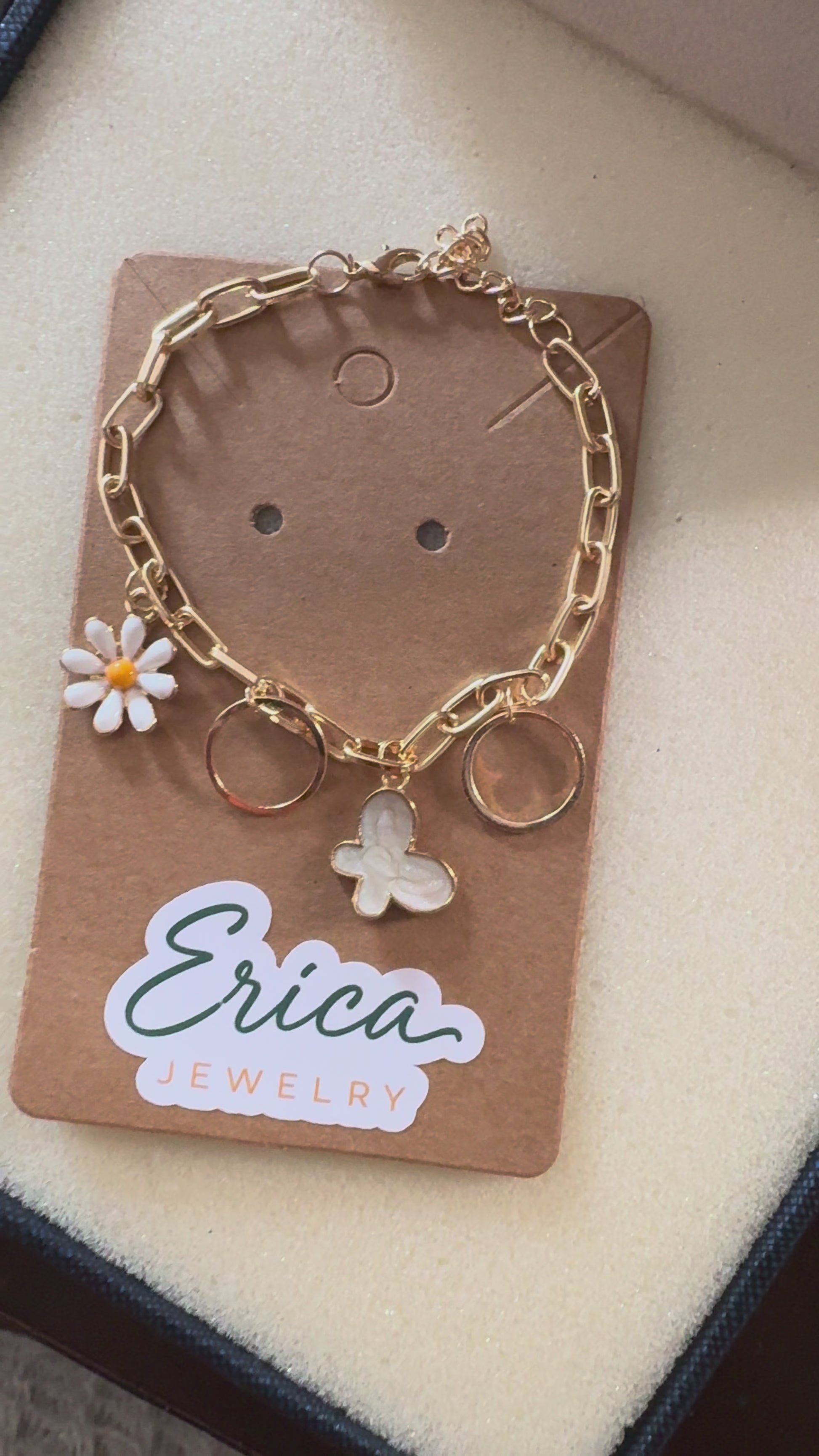 Butterfly Bloom Charm Bracelet Discover minimal, everyday gold jewelry designed for modern women. Shop earrings, rings, and necklaces at Erica Jewelry.